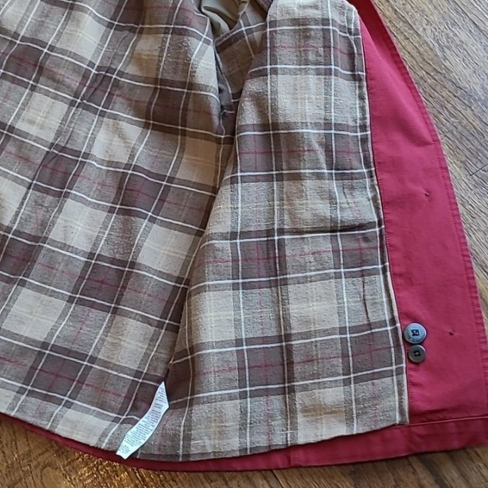 LL Bean Adirondack Chore Barn Utility Jacket Coat Red Brown Wmn 1X - Picture 12 of 16